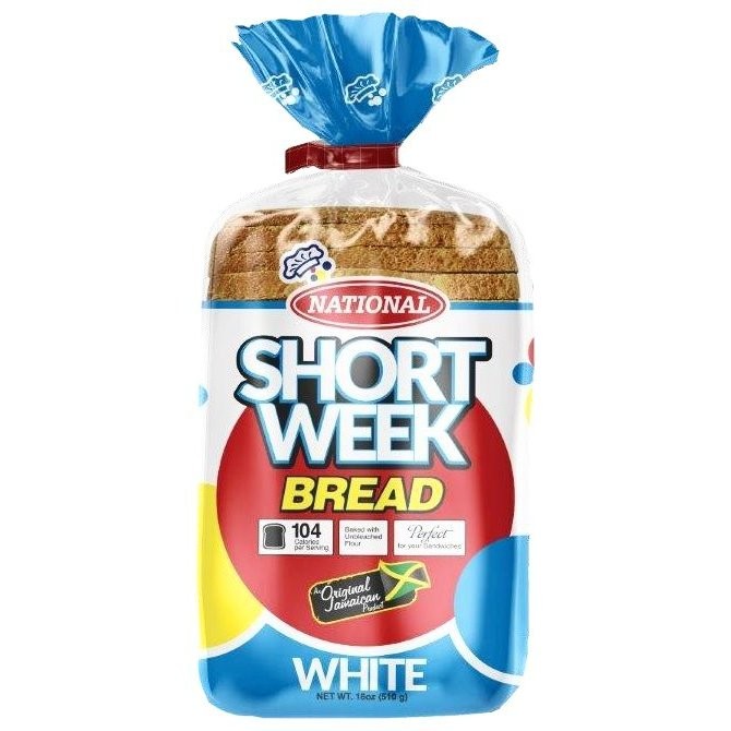 NATIONAL BREAD SHORT WEEK WHITE 18oz $270.40 JMD