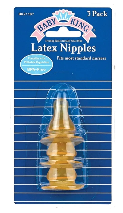 Baby Nipples Latex 3pk