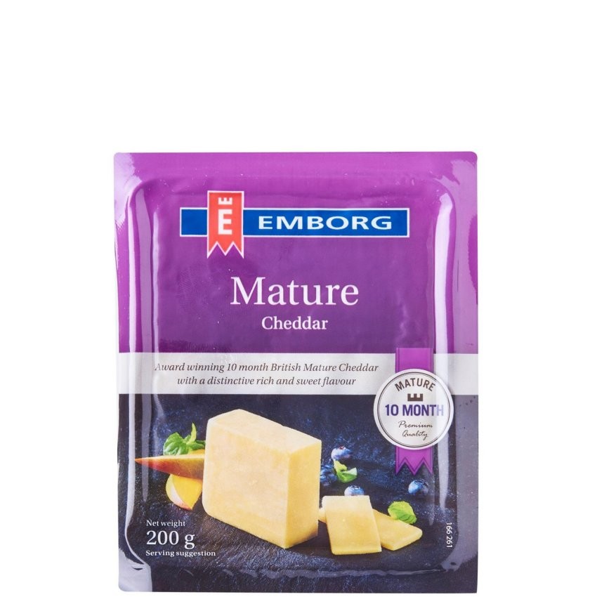 EMBORG CHEDDAR MATURE 200g