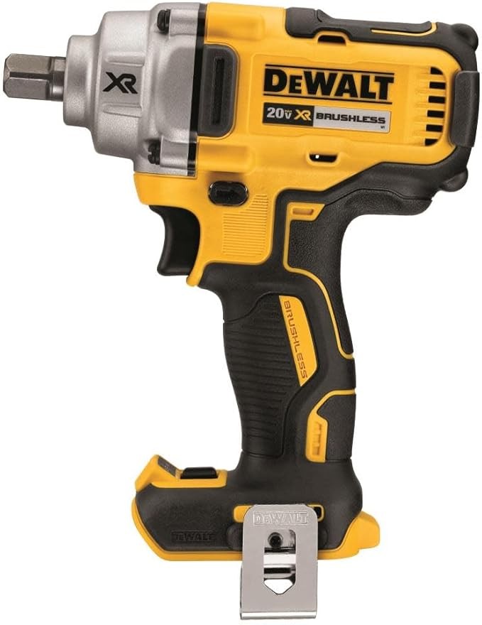 DEWALT 20V MAX XR Impact Wrench, Cordless, 1/2-Inch with Detent Pin Anvil, 330-lbs of Torque, 3,100 IPM, Bare Tool Only (DCF894B)