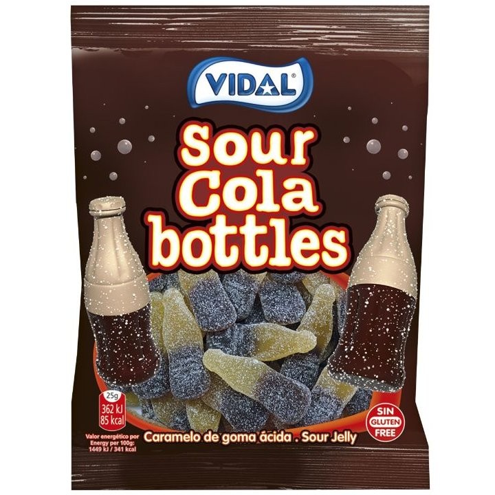 VIDAL SOUR COLA BOTTLES 90g