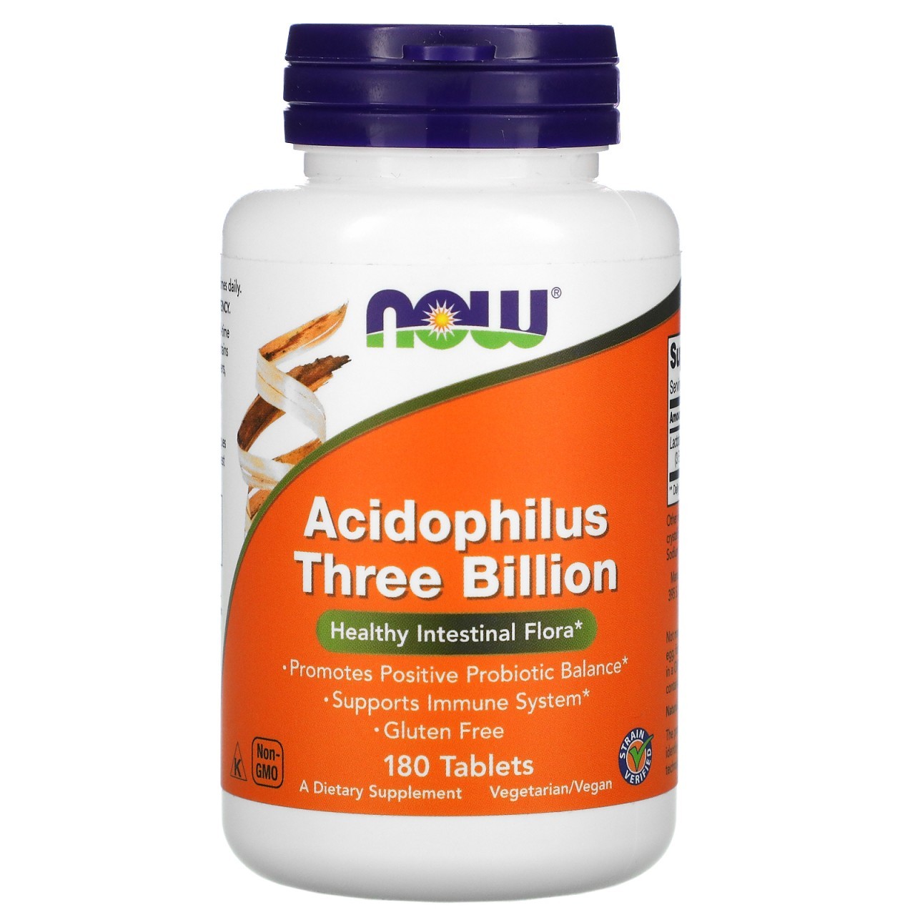 Now Foods Acidophilus Three Billion, 180 Tablets
