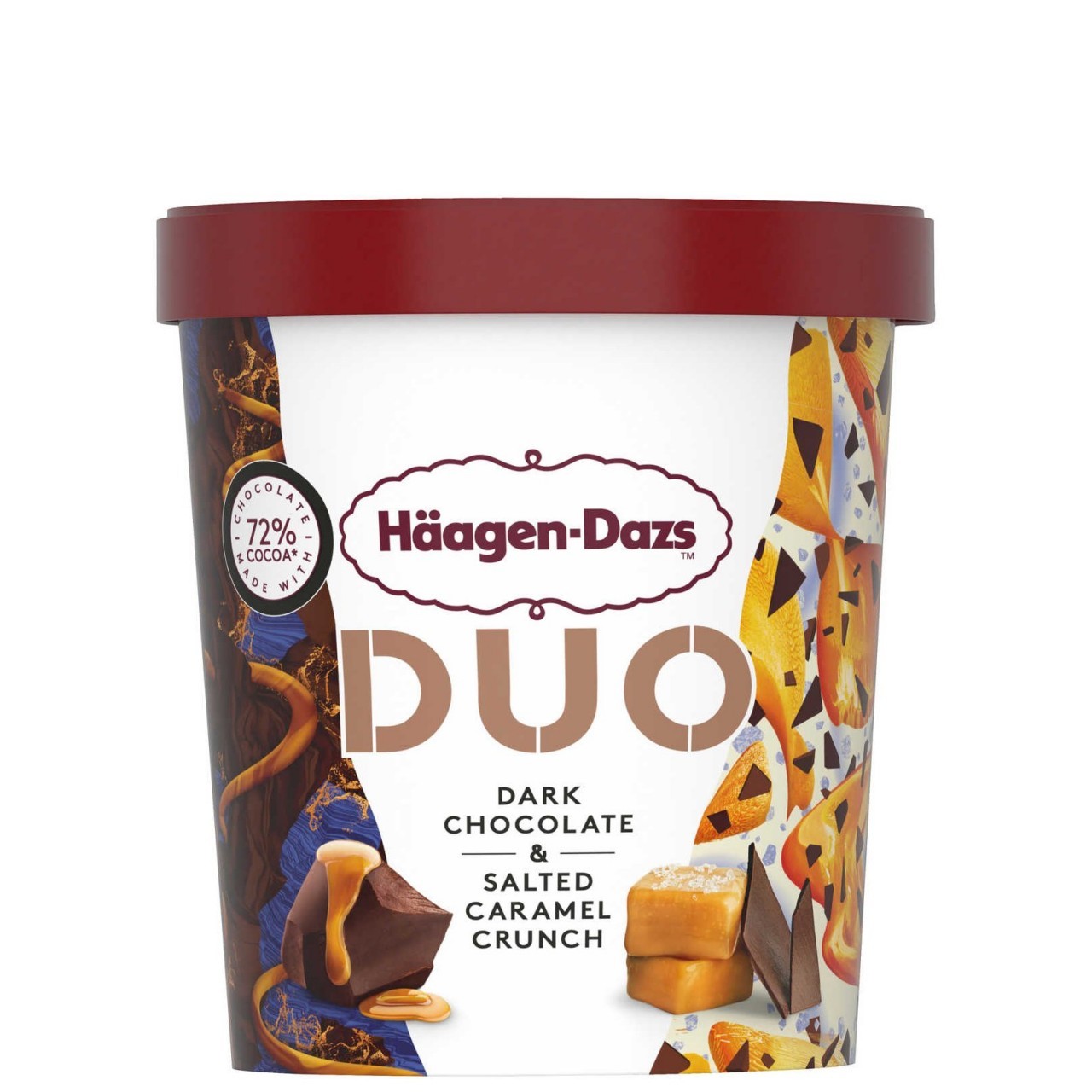 HAAGEN DAZS DUO DARK CHOC CARAMEL 420ml