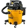 DEWALT DXV05P 5 Gallon Poly Wet/Dry Vac, 4 Peak HP Shop Vacuums with Attachments, Powerful Suction, 1-7/8" Hose, DXV05P, Yellow