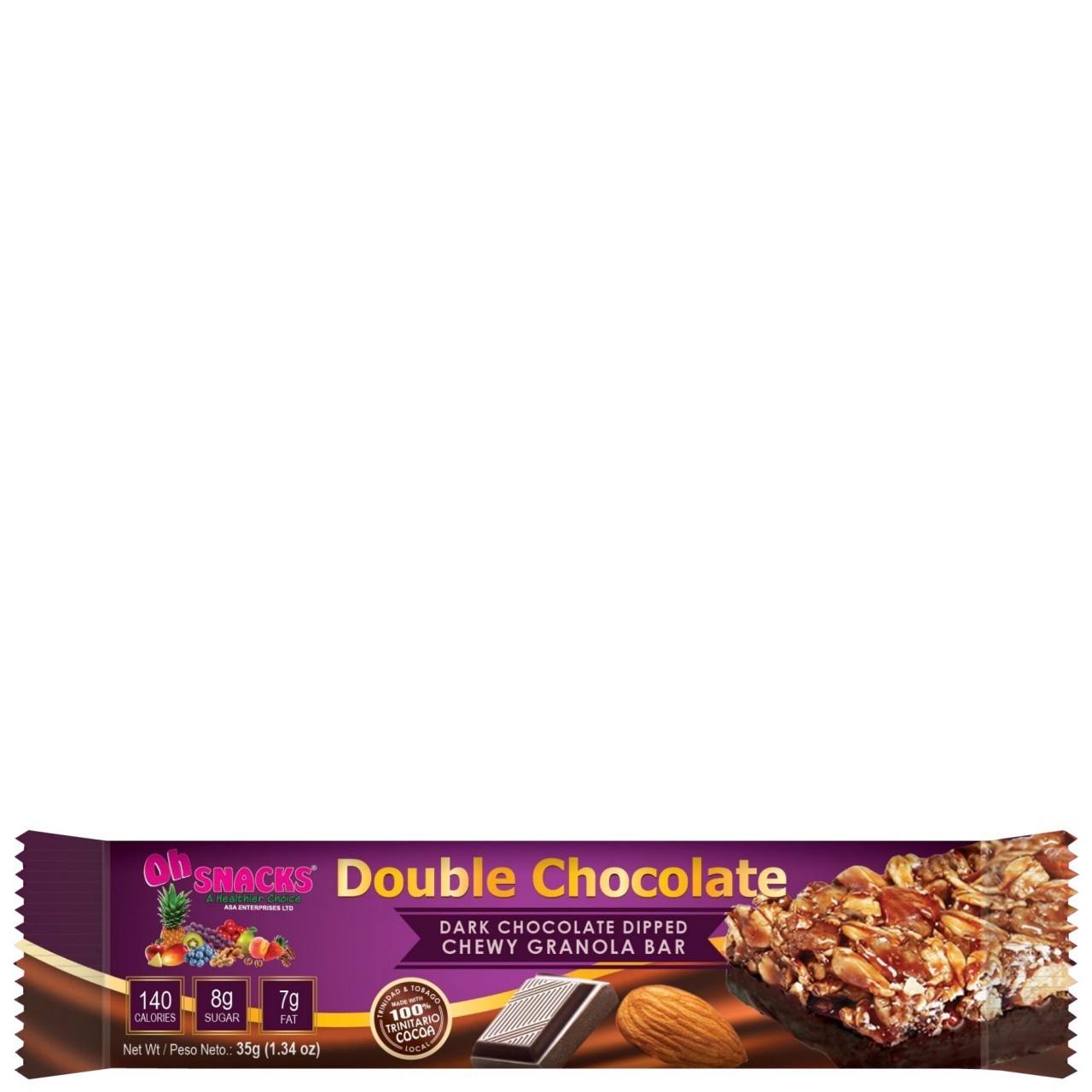 OH SNACKS GRANOLA DOUBLE CHOCOLATE 30g