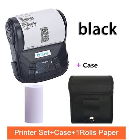 GOOJPRT Mini portable handheld POS thermal Bluetooth bill black blue  80mm printer for Android iOS Windows system