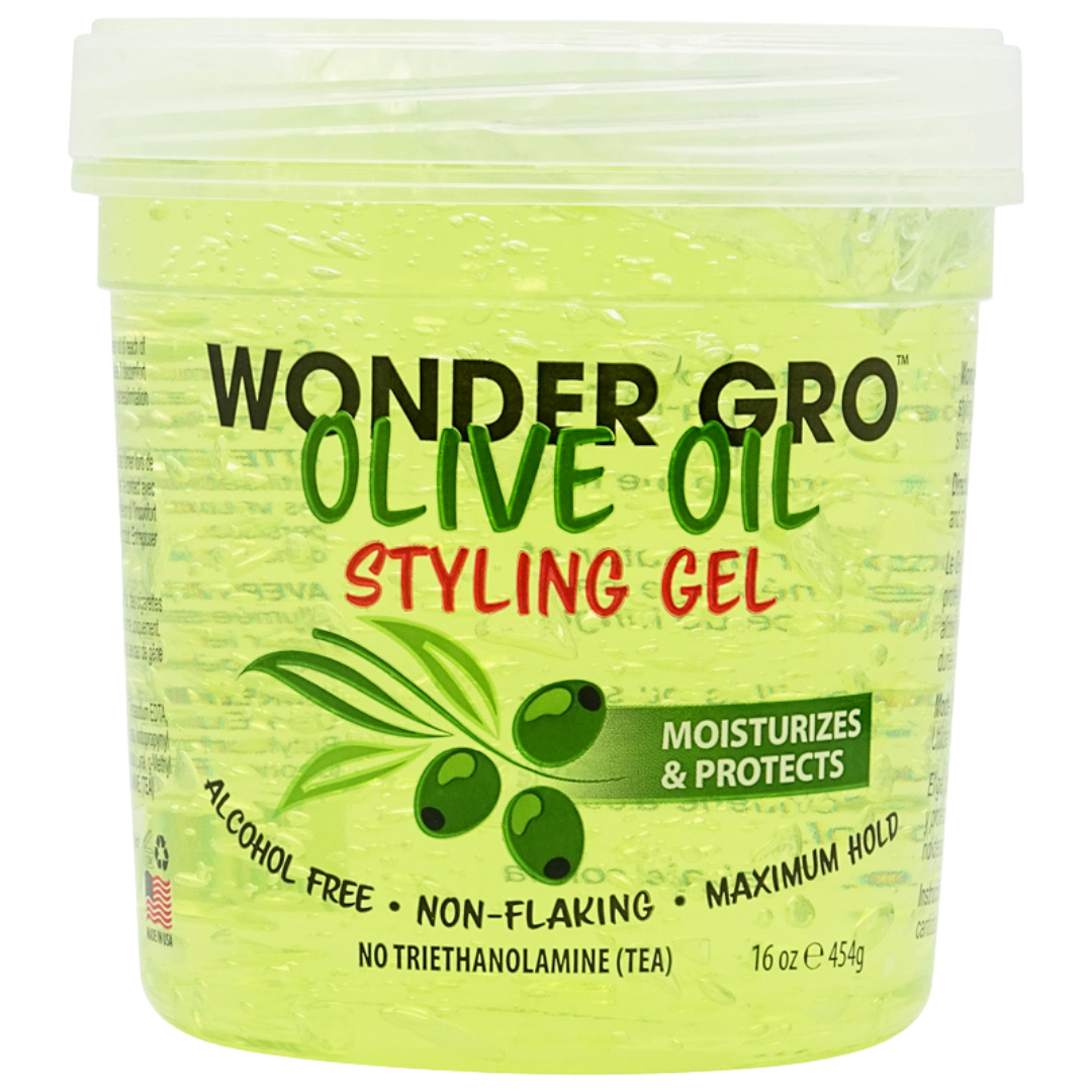 Wonder Gro Olive Oil Hair Styling Gel, 16 oz