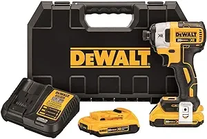 DEWALT 20V MAX* XR Cordless Impact Driver Kit, Brushless, 1/4-Inch, 3-Speed, 2 Batteries (DCF887D2)