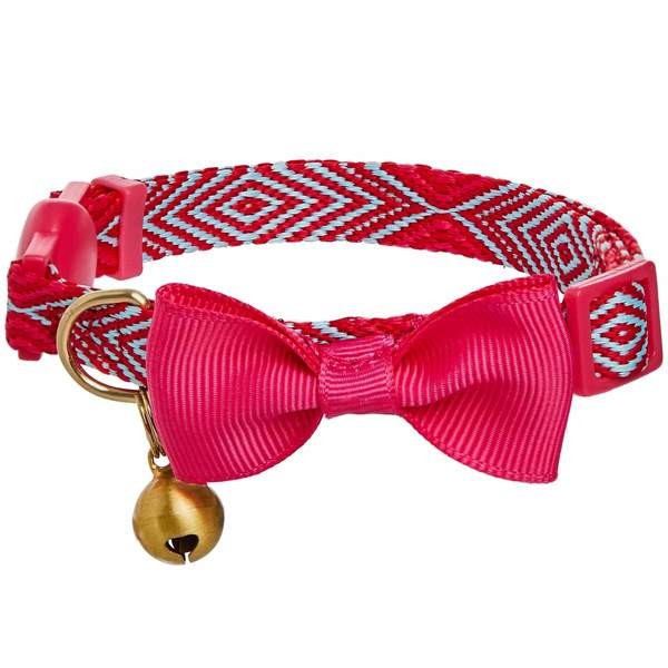 Blueberry Pet Southwestern Tribal Lozenges Cat Collar- Red