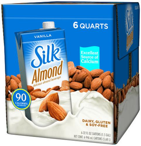 Silk Vanilla Almond Beverage 6 Units / 32 oz / 946 ml