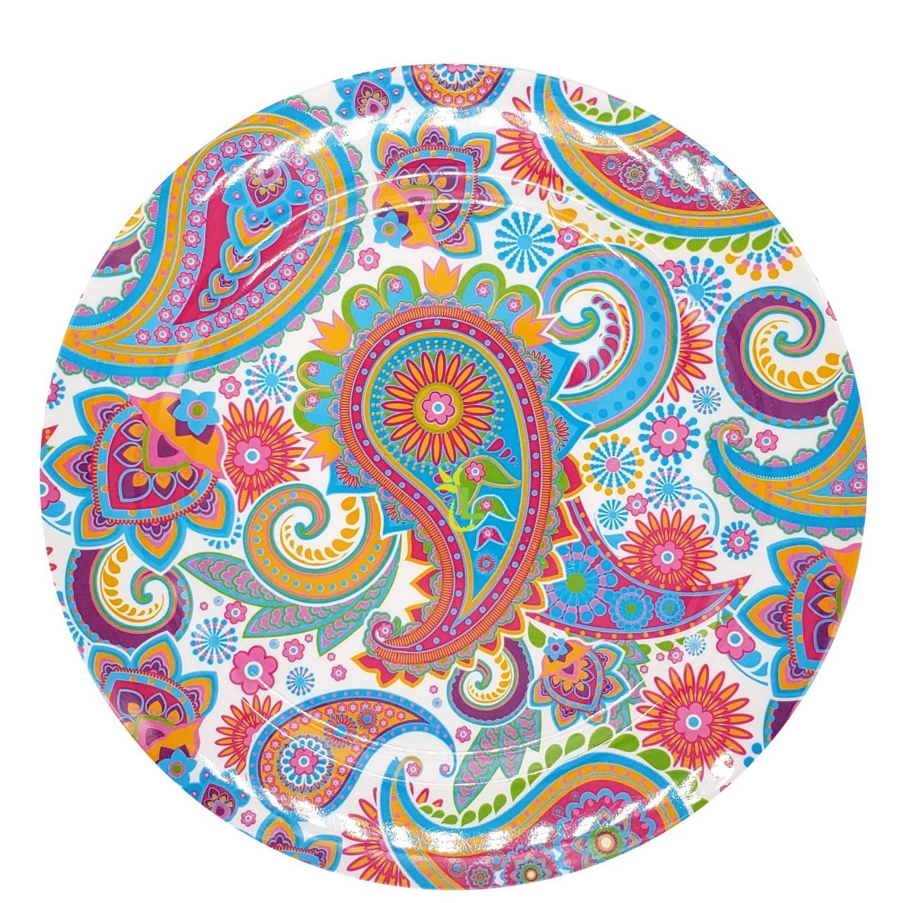 GLAD MELAMINE PLATE PAISLEY 11in