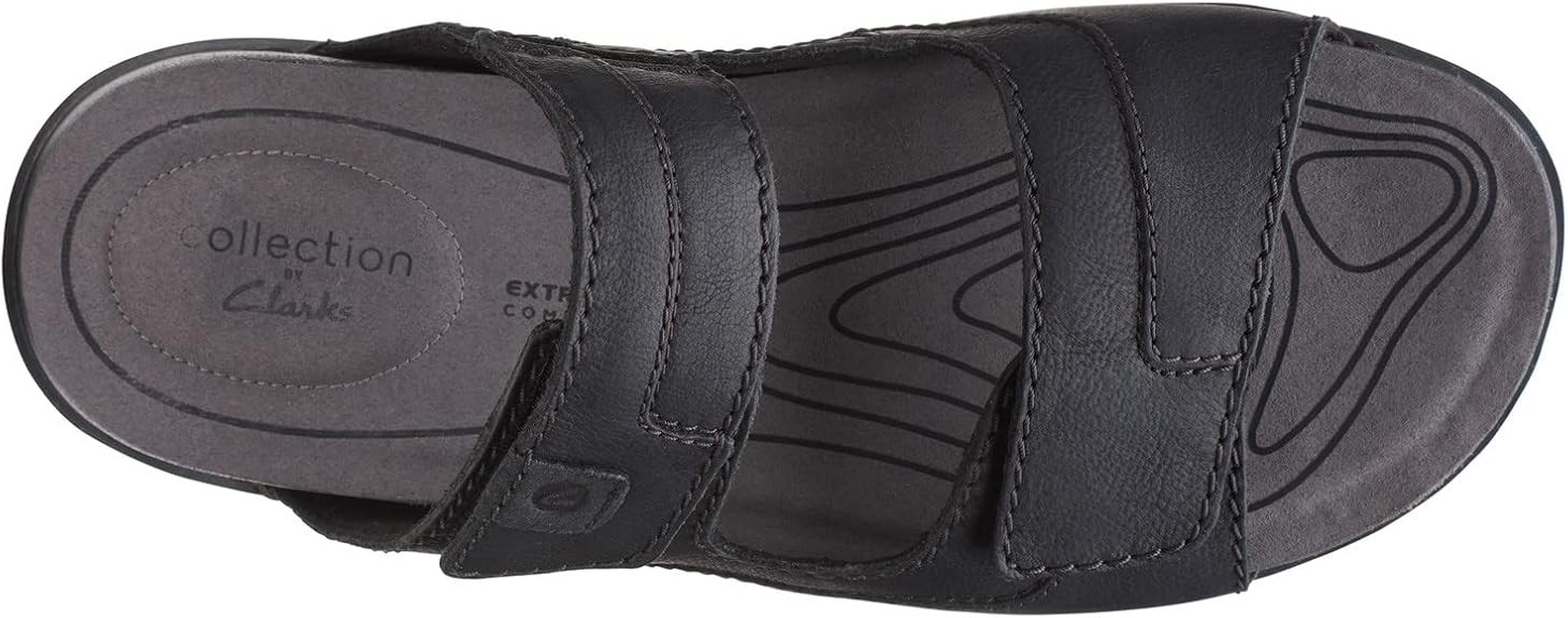 Clarks Mens Crestview Easy Black Leather