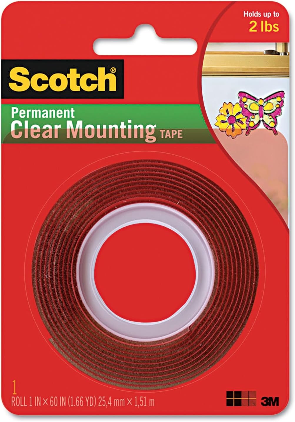 1 in. x 60 in. Clear Mounting Tape #410P