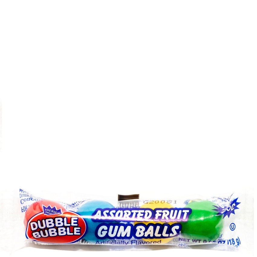 DUBBLE BUBBLE GUM ASSORTED FRUIT 18g