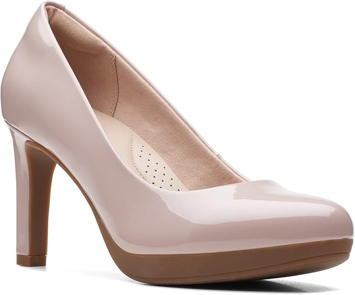 Clarks Women's Ambyr Joy Pump (Dusty Rose Patent Synthetic)