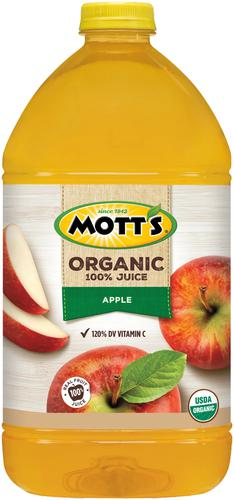 Mott's Organic 100% Apple Juice 2 Units / 3.78 L / 128 oz