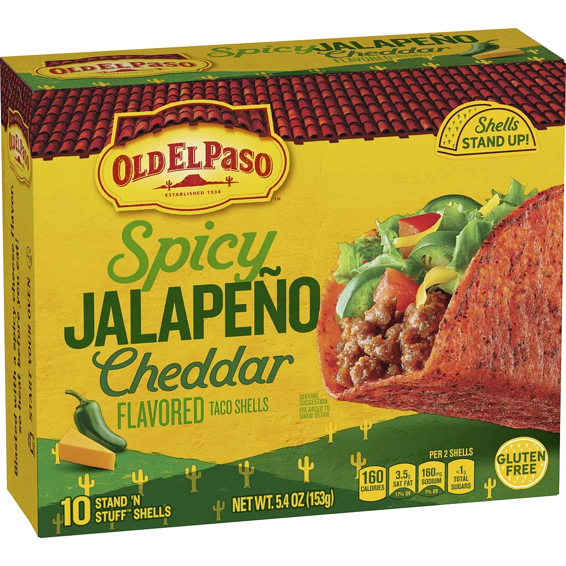 OLD EL PASO TACO SHELLS JALAP CHED 153g