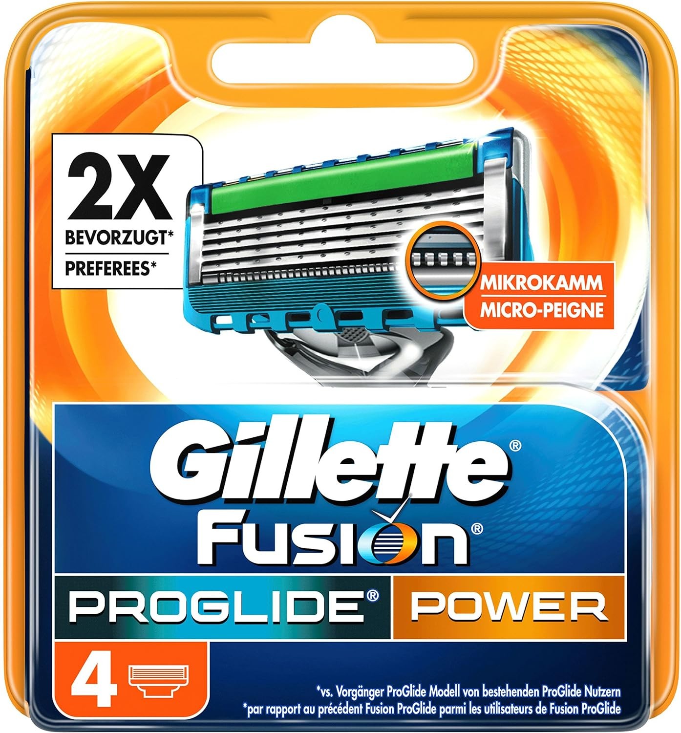 Gillette Razor Fusion, Proglide Power, 4's