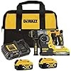 Dewalt DCH273H1DCB205-2-BNDL 20V MAX XR Brushless SDS-Plus 1 in. Cordless Rotary Hammer Kit with POWERSTACK 5 Ah Battery and (2-Pack) 5 Ah Lithium-Ion Batteries Bundle