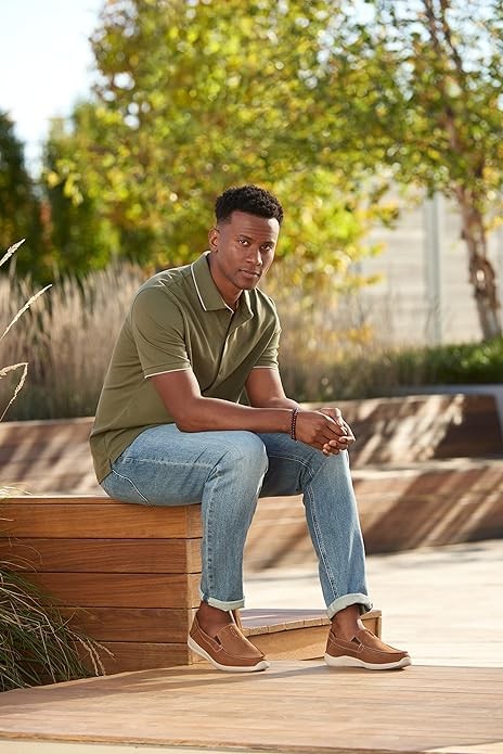 Clarks Mens Gorwin Step : Tan Leather