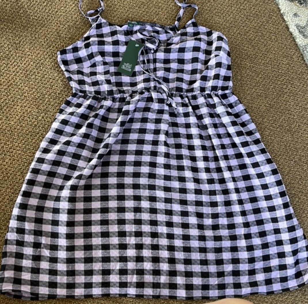 Target Wild fable checkered plaid mini dress purple