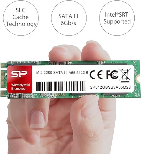 Silicon Power 512GB A55 M.2 SSD SATA III Internal Solid State Drive 2280 SU512GBSS3A55M28AC
