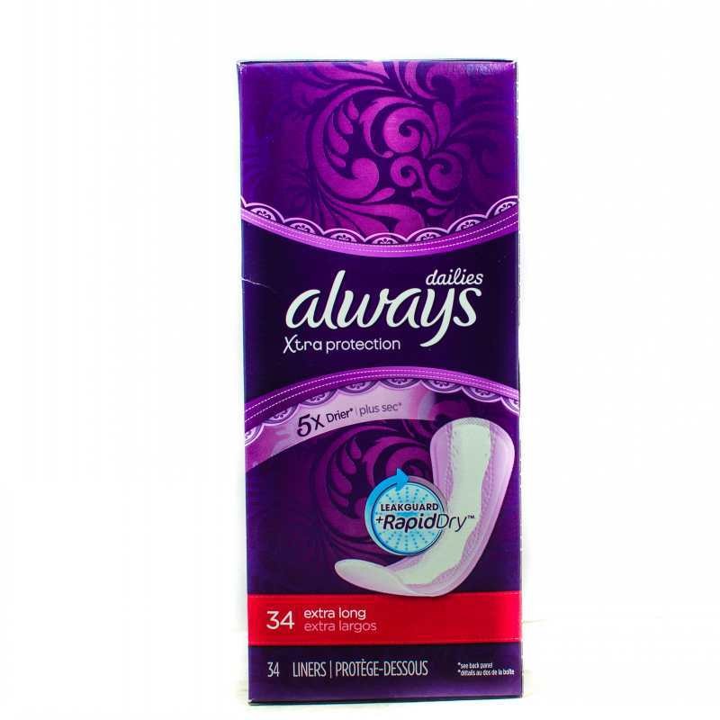 ALWAYS XTRA PROTECTION P/LINERS XLONG 34
