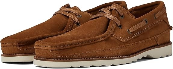 Clarks Mens Durleigh Sail : Cognac Suede