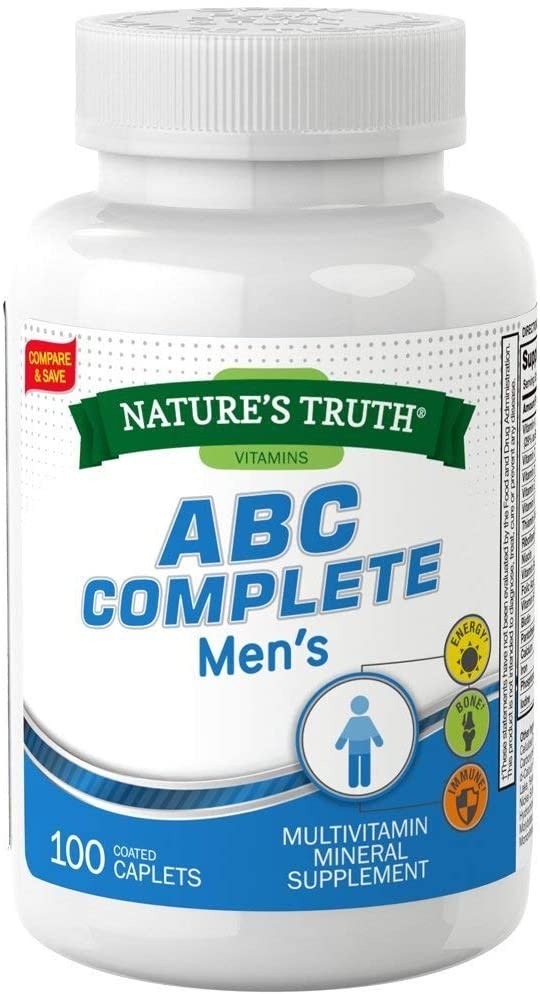 Nature's Truth ABC Complete Mens 50+ Multivitamin, 100 Count