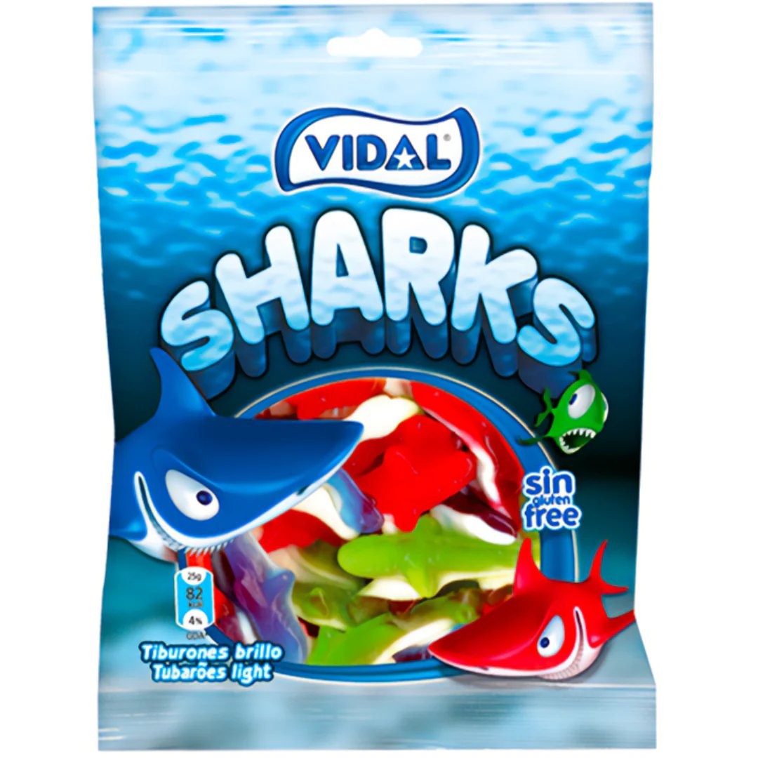 VIDAL GUMMI SHARKS 90g