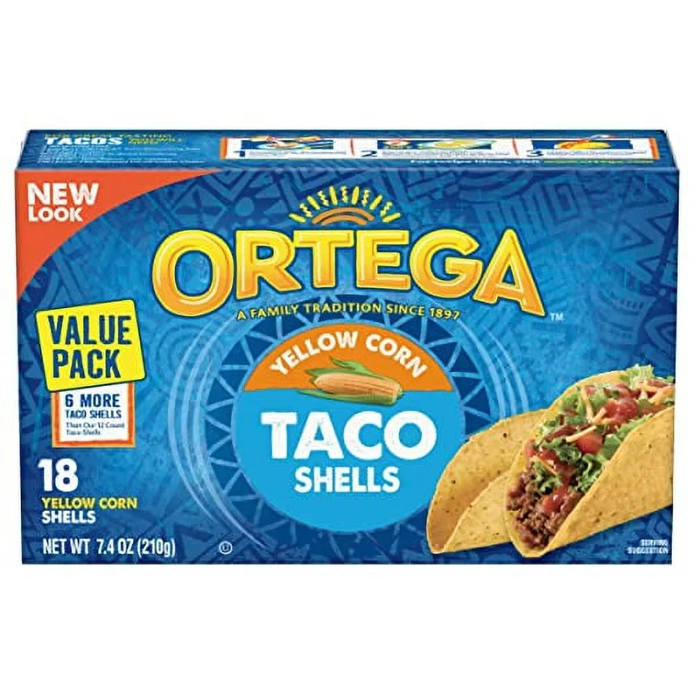 ORTEGA TACO SHELLS YELLOW CORN 7.4oz