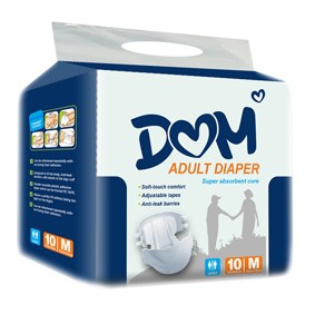 DOM ADULT DIAPERS M 10s
