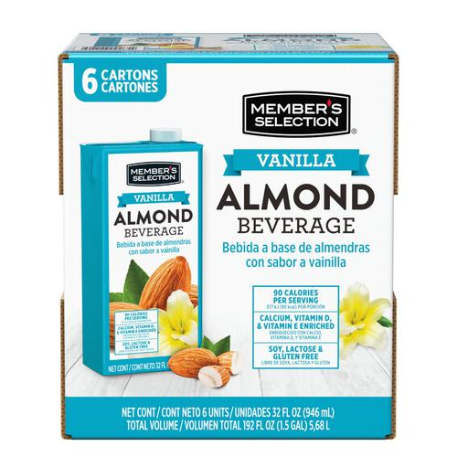 Member's Selection Vanilla Almond Beverage 6 Units / 32 oz / 946 ml
