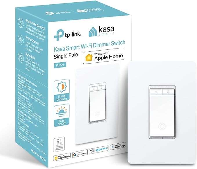 Kasa Smart 3 Way Switch HS210, Needs Neutral Wire, 2.4GHz Wi-Fi Light Switch works with Alexa and Google Home, UL Certified, No Hub Required...