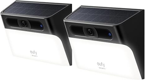 eufy Security Solar Wall Light Cam S120 (2-Pack), Solar Security Cameras Wireless Outdoor, 2K Camera, Forever Power, Motion Activated Light, AI Detection, IP65 Waterproof, Spotlight, No Monthly Fee