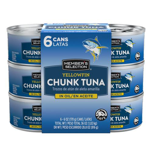 Member's Selection Tuna in Vegetable Oil 6 Units / 170 g / 6 oz