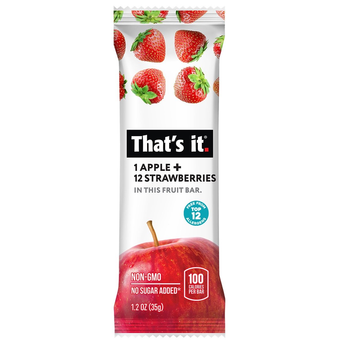 THATS FRUIT BAR APPLE STRAWBERRY 1.2oz