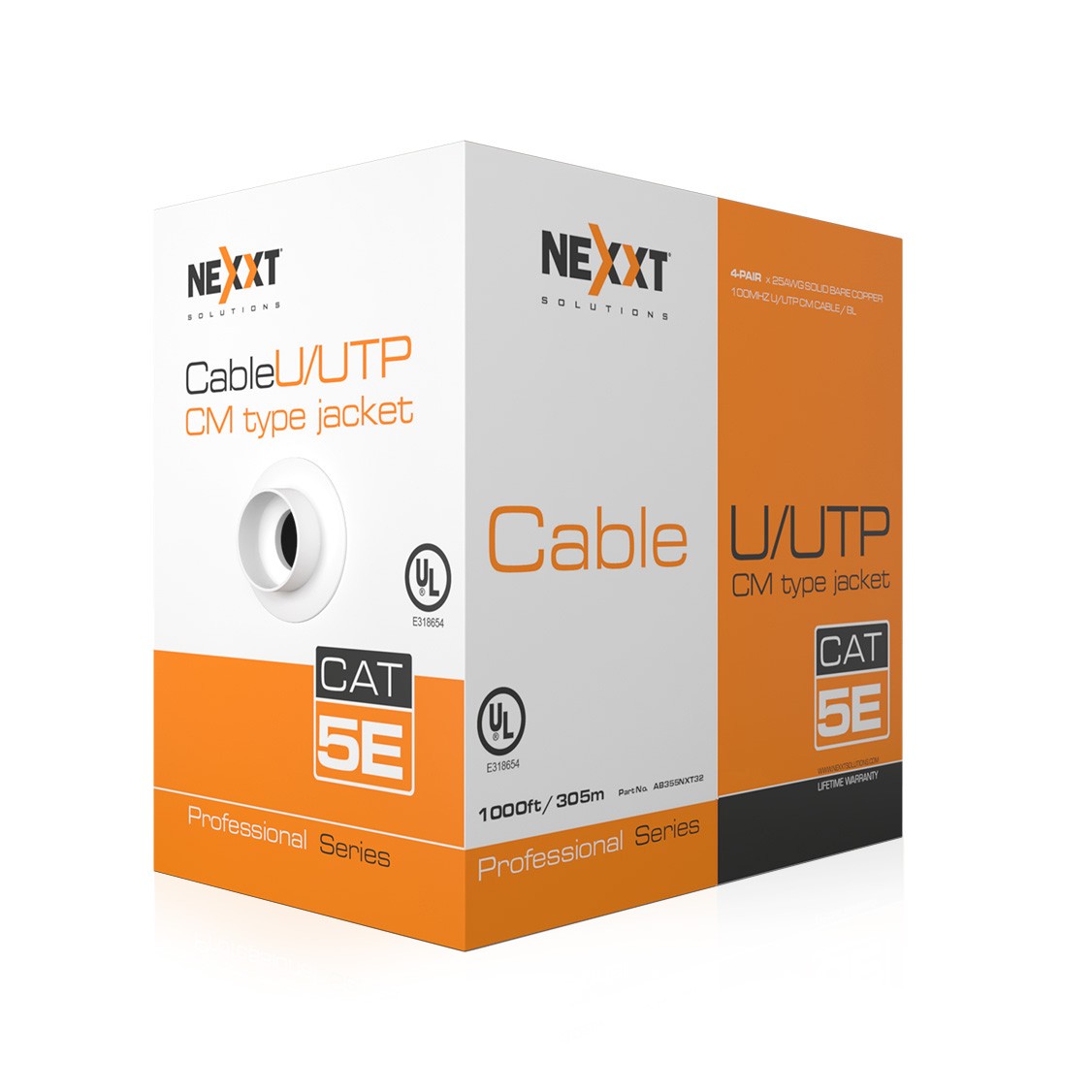 Nexxt Professional Cat5e UTP Cable 4P 25AWG CM 305m BL