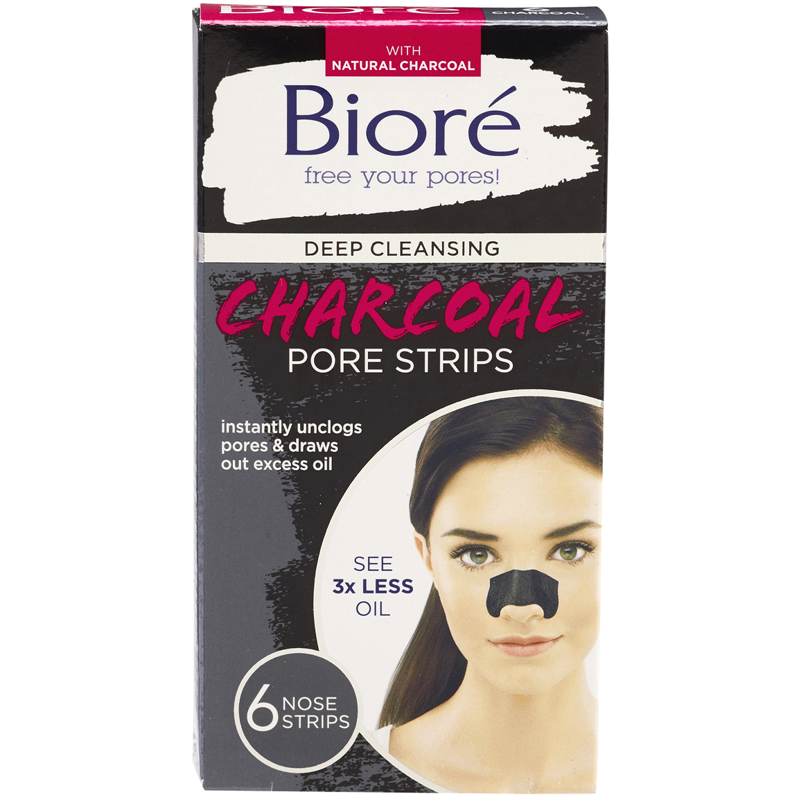 BIORE DEEP CLEANSE CHARCOAL STRIPS 6ct