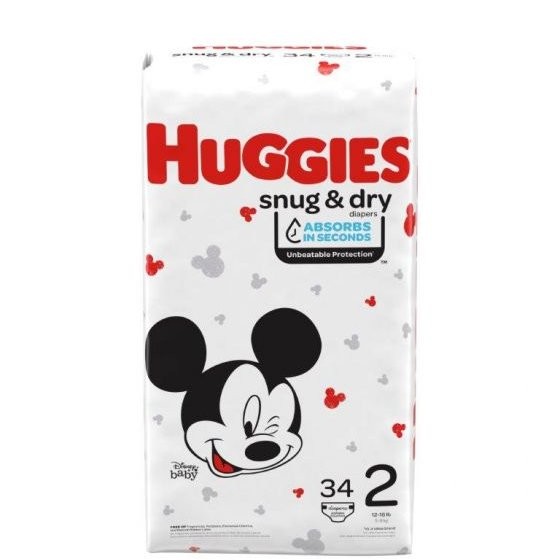 HUGGIES SNUG & DRY DIAPERS #2 34s