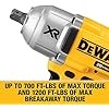 DEWALT 20V Max XR Impact Wrench Kit, Brushless, High Torque, Detent Pin Anvil, 1/2-Inch, Cordless (DCF899M1)
