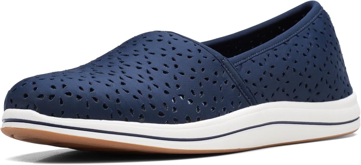 Clarks Womens Breeze Emily(Navy Synthetic)