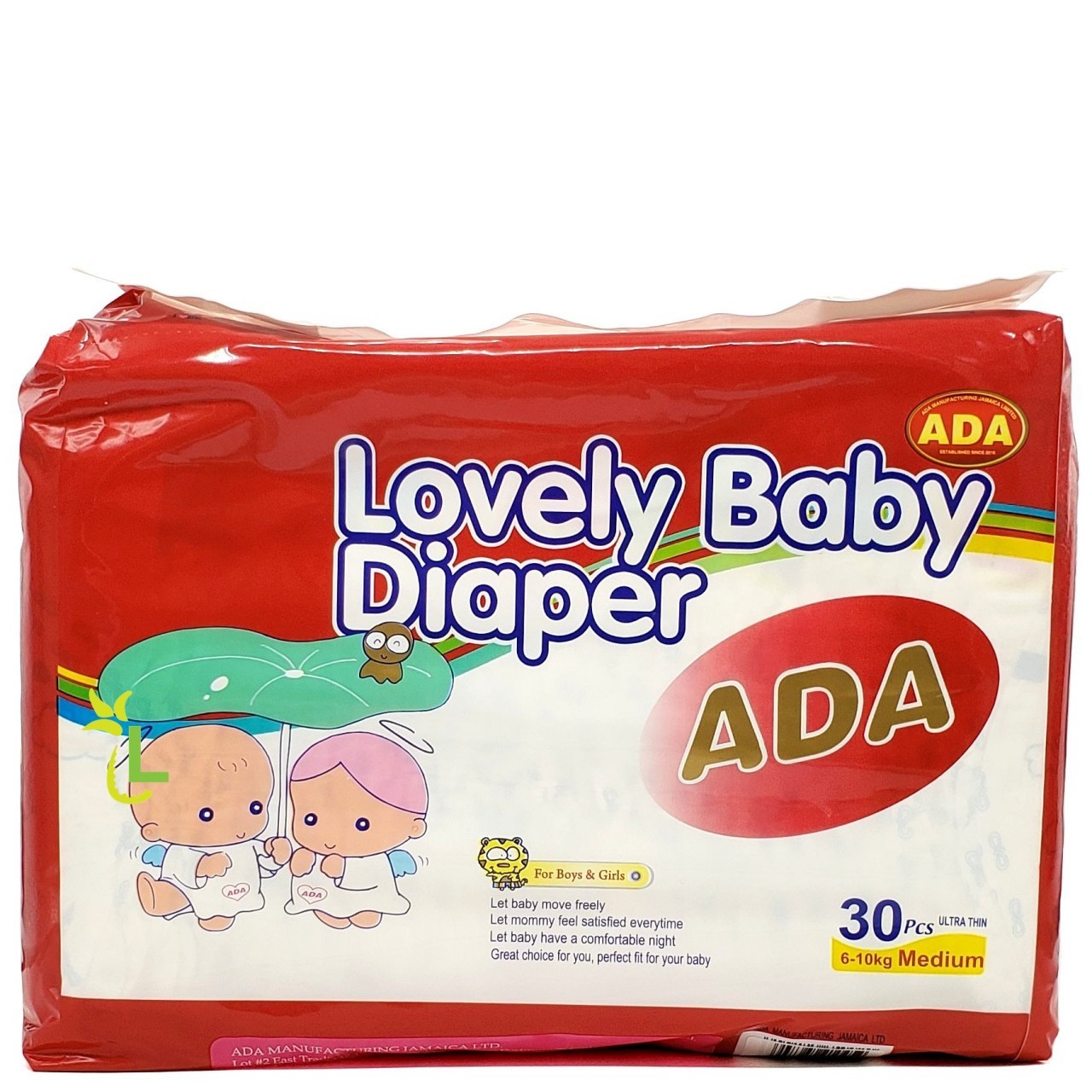 ADA BABY DIAPER MED 30s