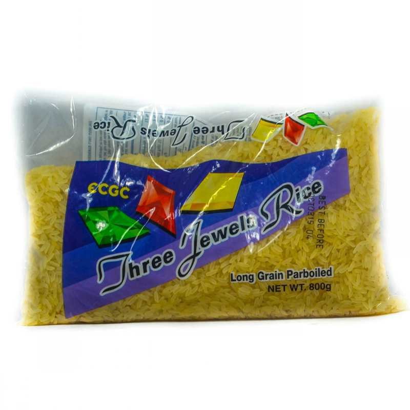 THREE JEWELS PARBOILED RICE 800G