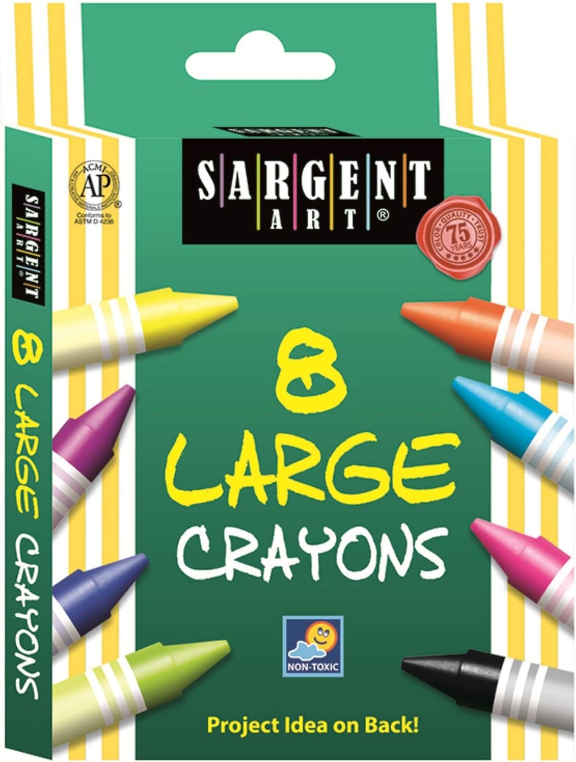 Sargent Art Large Crayons, 8 ct