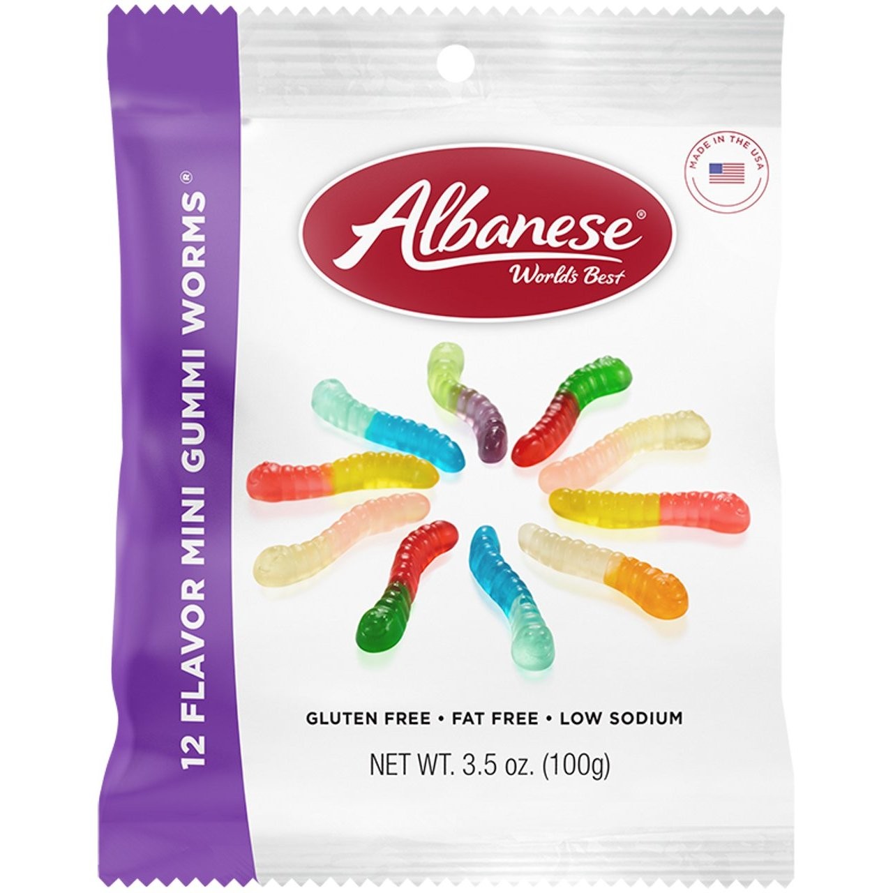 ALBANESE GUMMI WORMS MINI 12 FLAVOR 100g