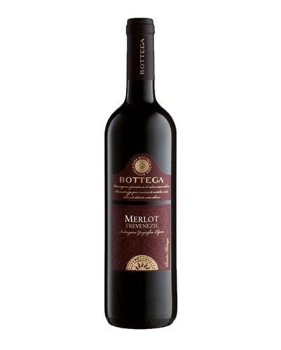 Bottega Merlot Bottle of Red Wine with Slightly Aromatic Spices 750 ml