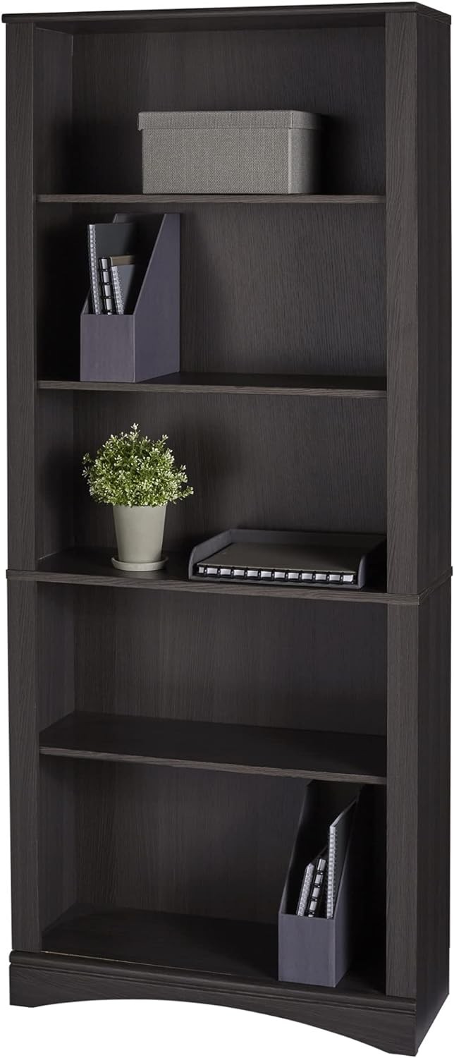 Realspace Pelingo 72"H Grey Bookcase