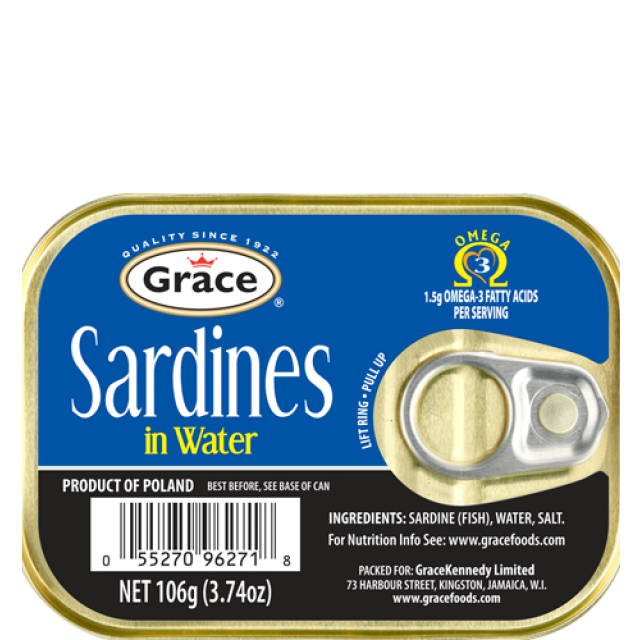 GRACE SARDINES WATER 106g