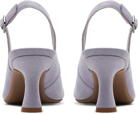 Clarks Women's Kataleyna Step Pump, Blue Grey Suede, 8.5 Wide